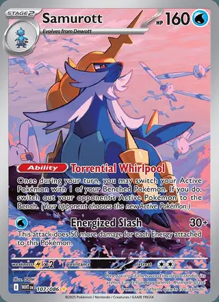 Samurott #107 White Flare PSA 10
