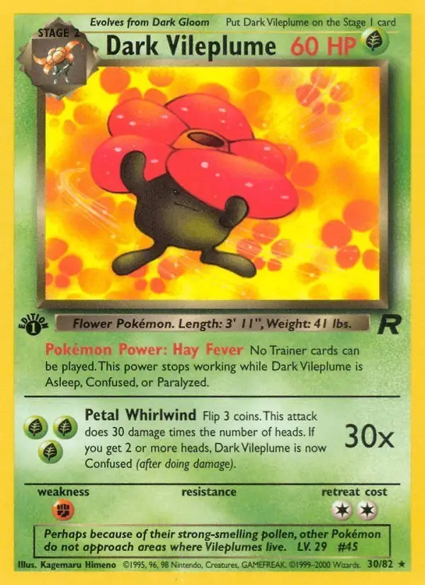 Dark Vileplume #30 Team Rocket PSA 10
