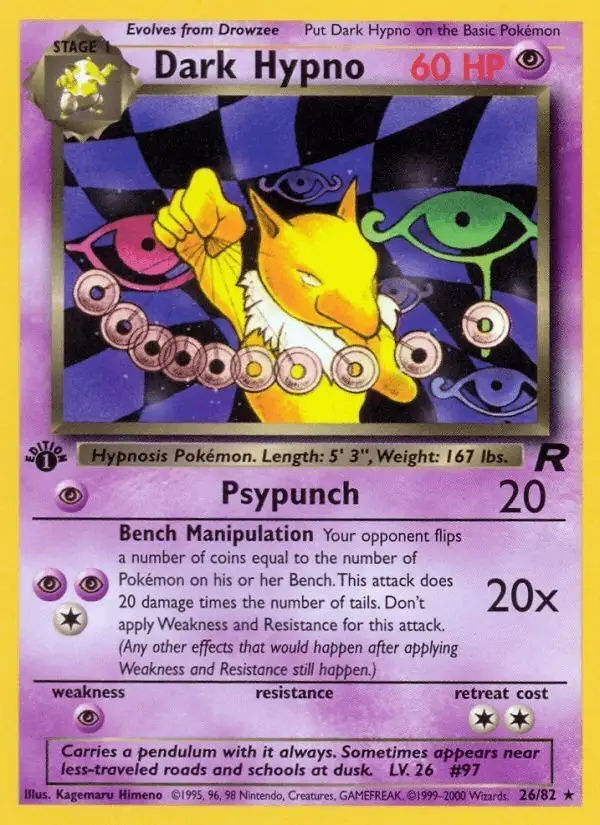 Dark Hypno #26 Team Rocket PSA 10