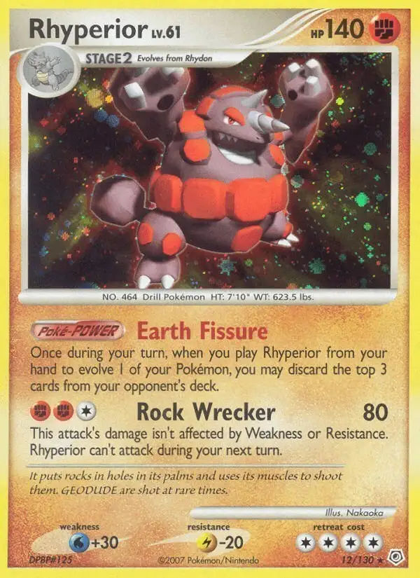 Rhyperior #12 Diamond & Pearl PSA 10