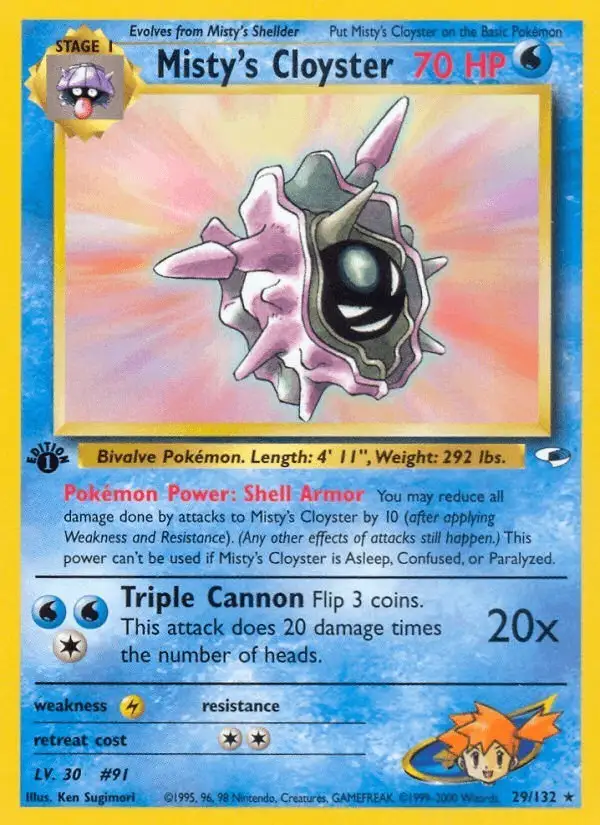 Misty's Cloyster #29 Gym Heroes PSA 10