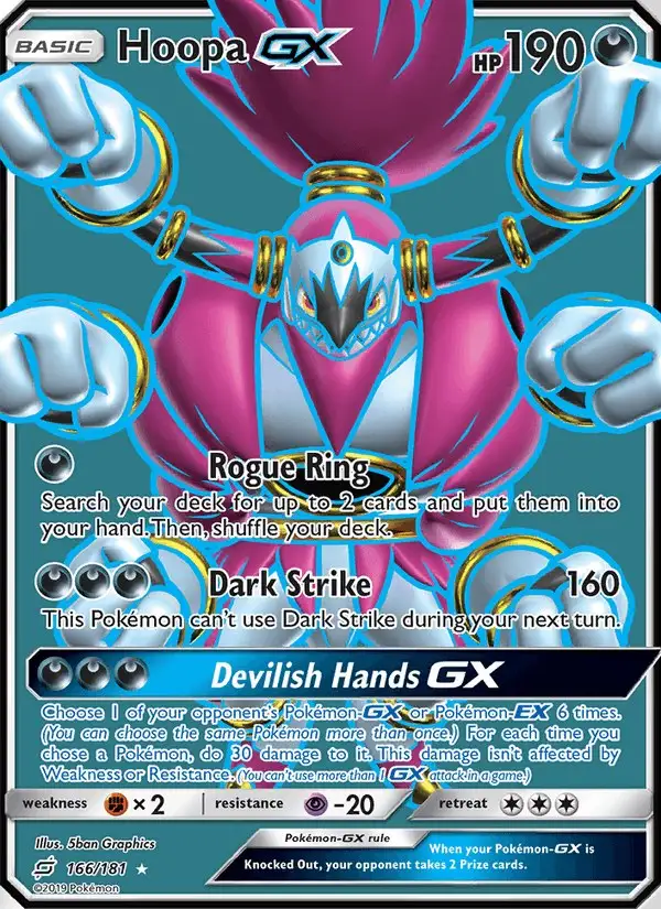 Hoopa GX #166 Team Up PSA 10