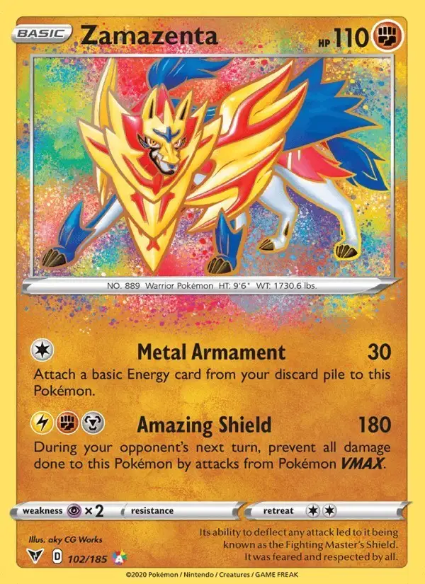 Zamazenta #102 Vivid Voltage PSA 10