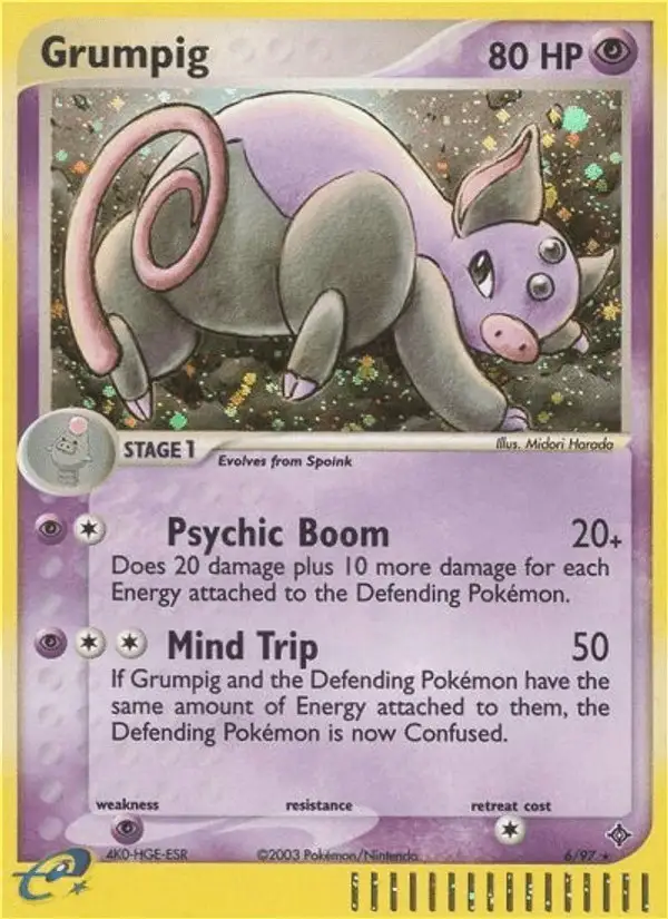 Grumpig #6 Dragon PSA 10