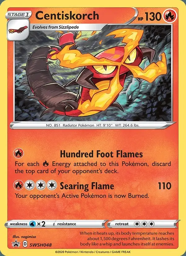 Centiskorch #SWSH048 SWSH Black Star Promos PSA 10