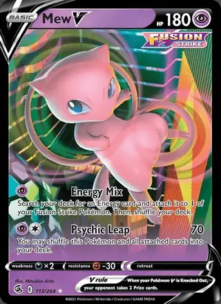 Mew V #113 Fusion Strike PSA 10