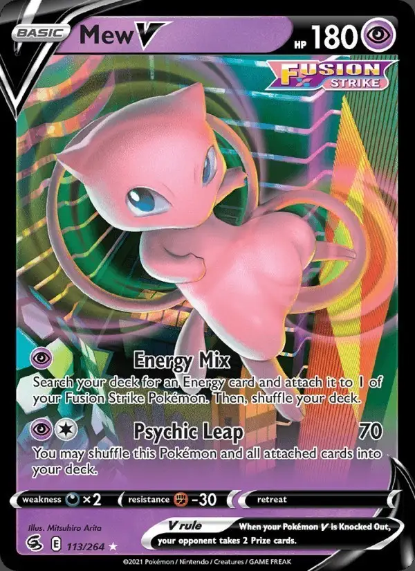 Mew V #113 Fusion Strike PSA 10