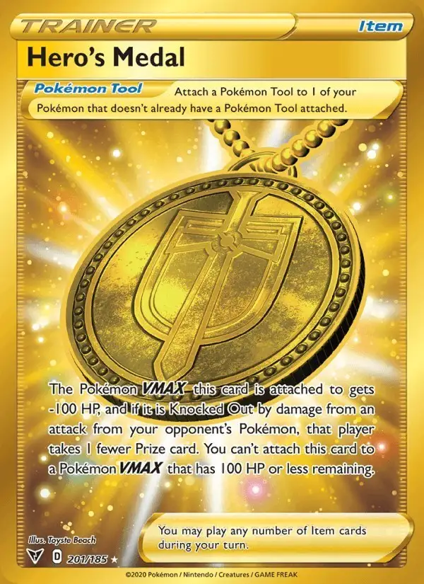 Hero's Medal #201 Vivid Voltage PSA 10