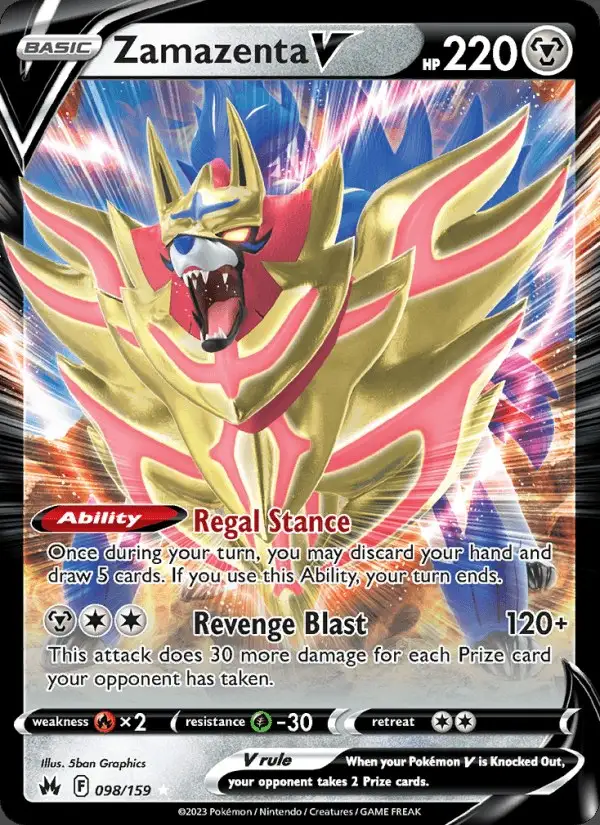 Zamazenta V #098 Crown Zenith PSA 10