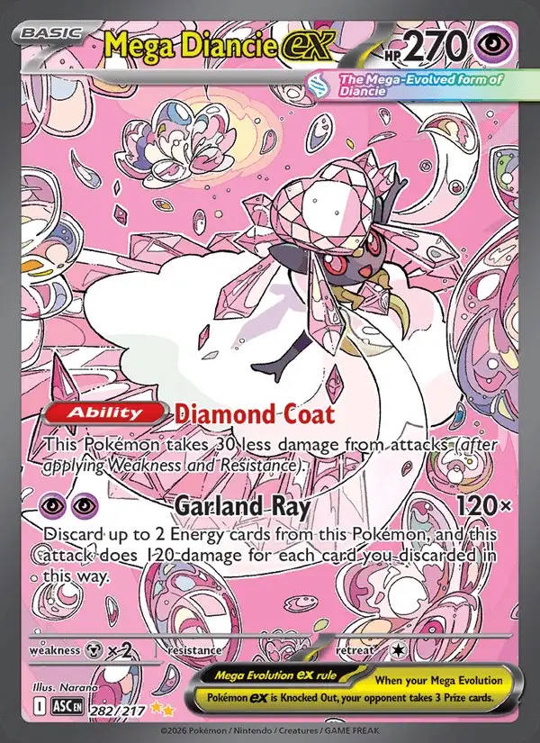 Mega Diancie ex #282 Ascended Heroes PSA 10