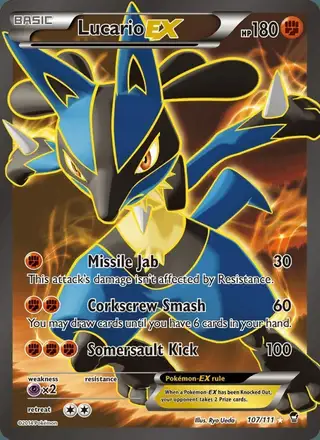 Lucario EX #107 Furious Fists PSA 10