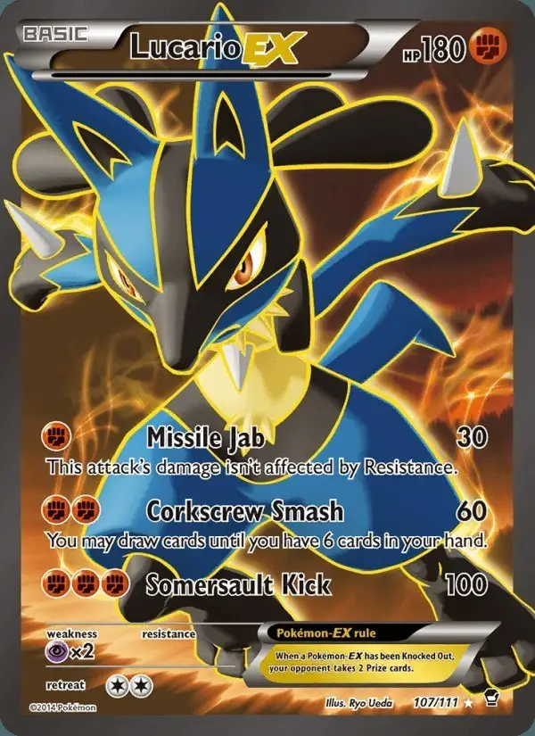 Lucario EX #107 Furious Fists PSA 10