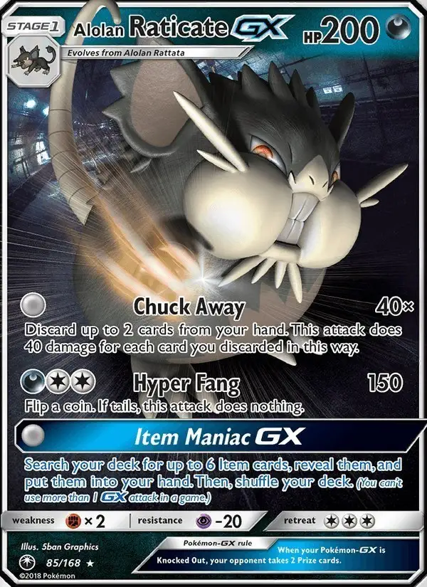 Alolan Raticate GX #85 Celestial Storm PSA 10