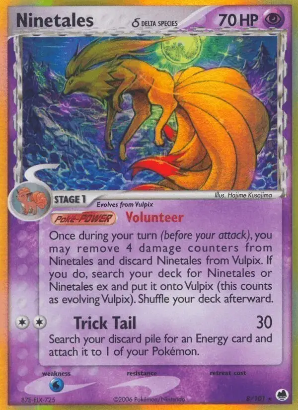 Ninetales δ #8 Dragon Frontiers PSA 10