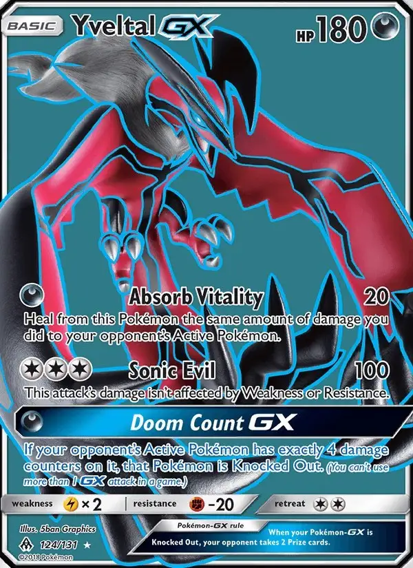 Yveltal GX #124 Forbidden Light PSA 10
