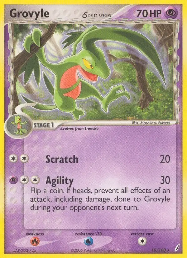 Grovyle δ #19 Crystal Guardians PSA 10