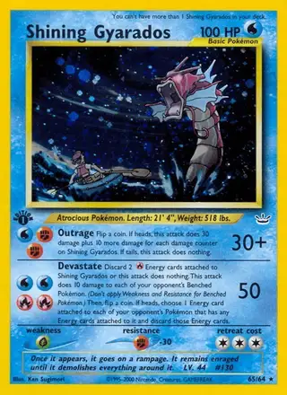 Shining Gyarados #65 Neo Revelation PSA 10