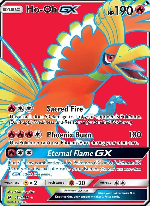 Ho-Oh GX #131 Burning Shadows PSA 10