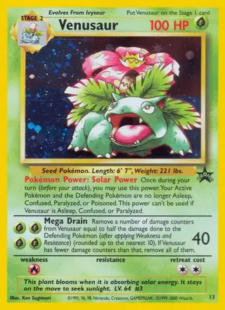 Venusaur #13 Wizards Black Star Promos PSA 10