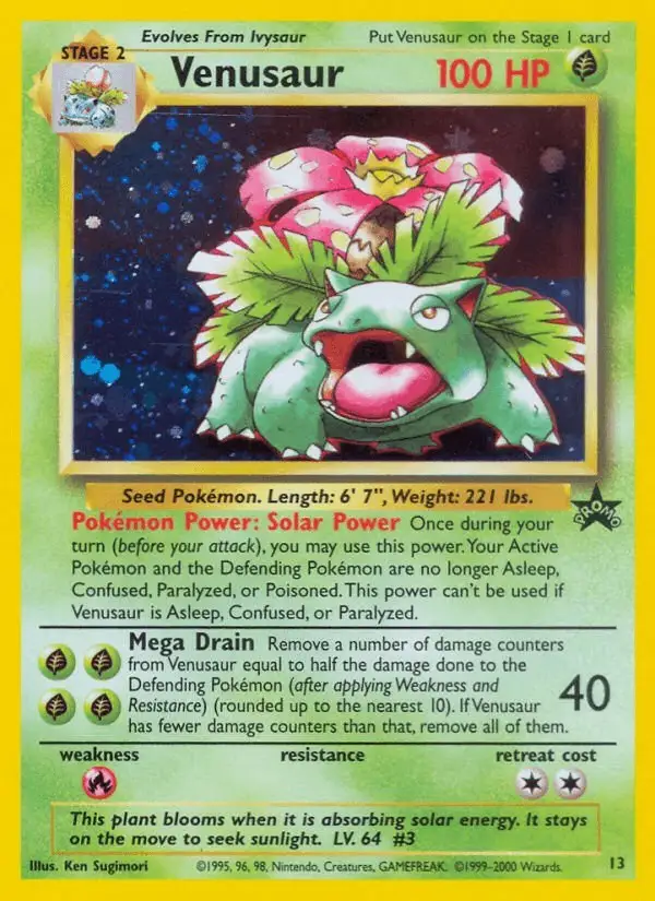 Venusaur #13 Wizards Black Star Promos PSA 10