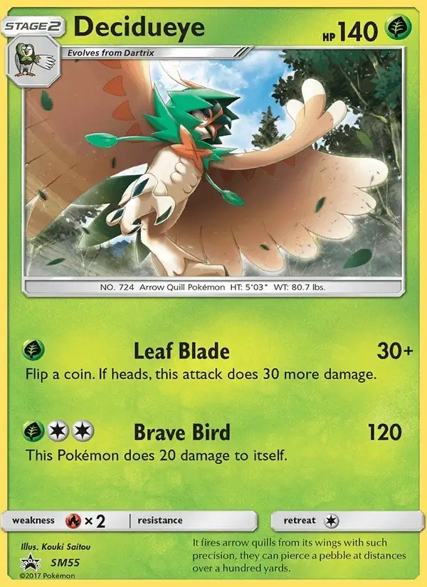 Decidueye #SM55 SM Black Star Promos PSA 10
