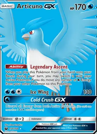 Articuno GX #154 Celestial Storm PSA 10