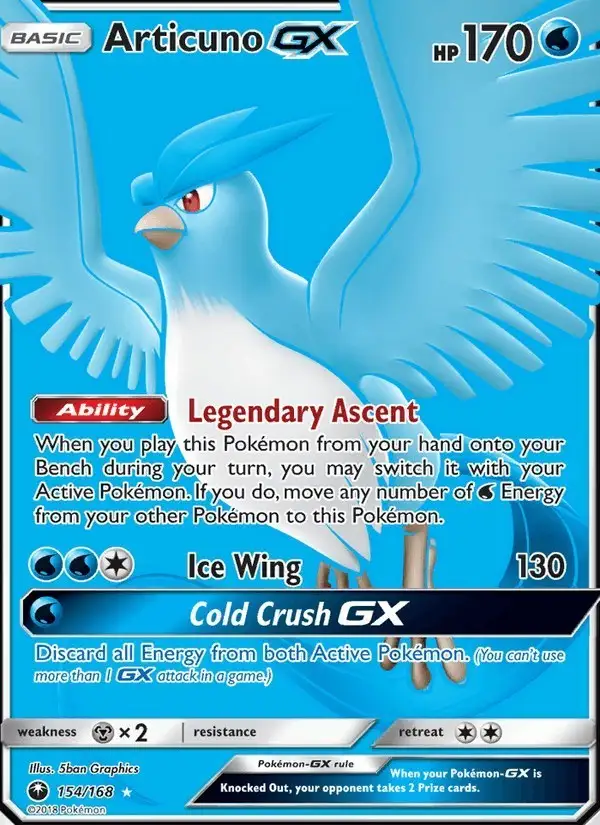 Articuno GX #154 Celestial Storm PSA 10