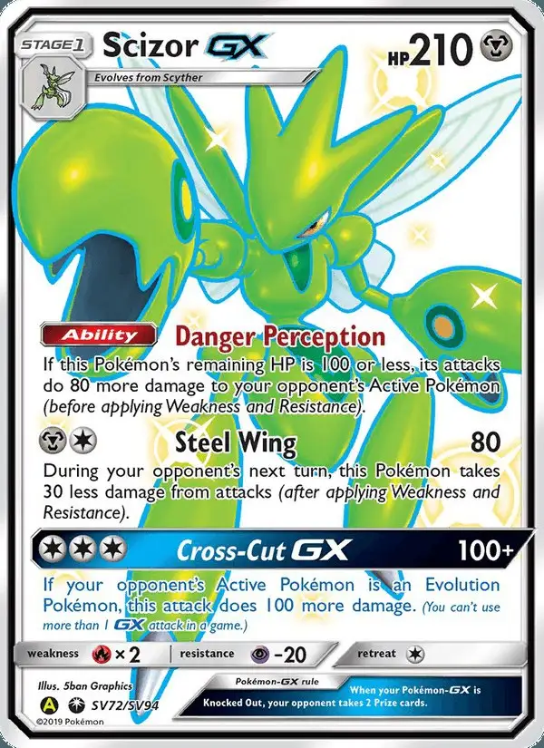 Scizor-GX #SV72 Hidden Fates Shiny Vault PSA 10