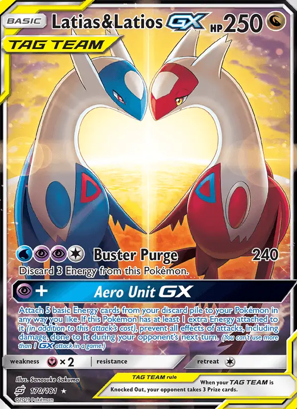 Latias & Latios GX (Full Art) #170 Team Up PSA 10