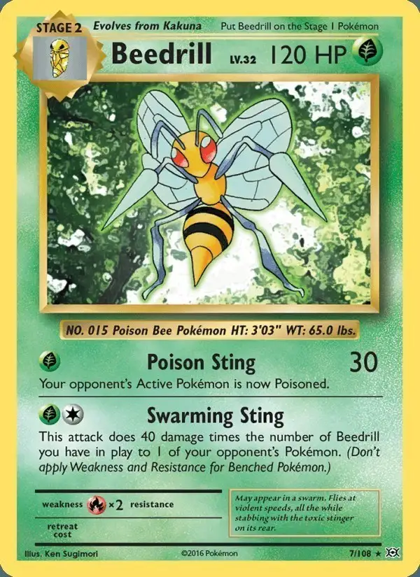 Beedrill #7 Evolutions PSA 10