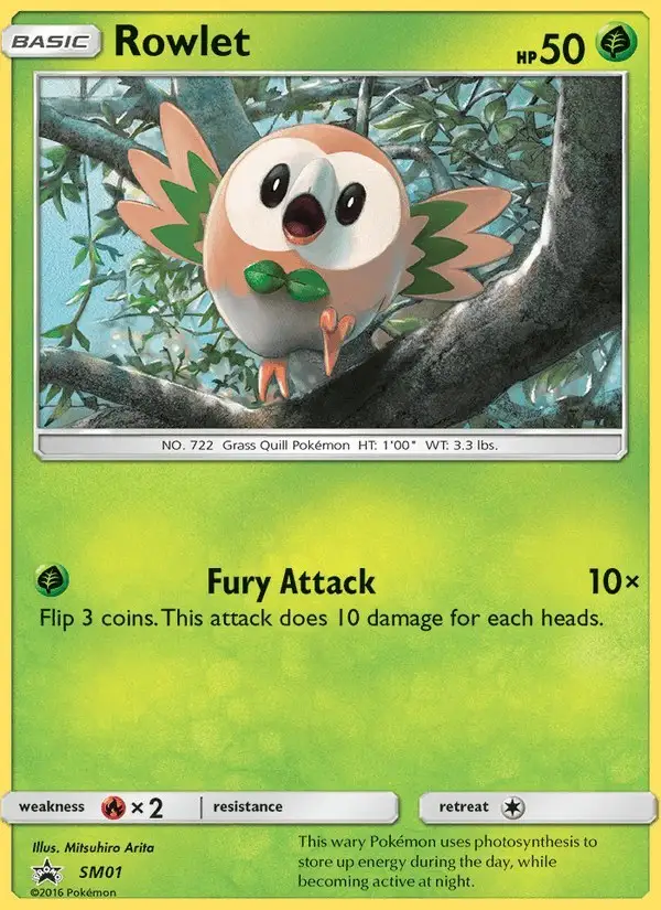 Rowlet #SM01 SM Black Star Promos PSA 10