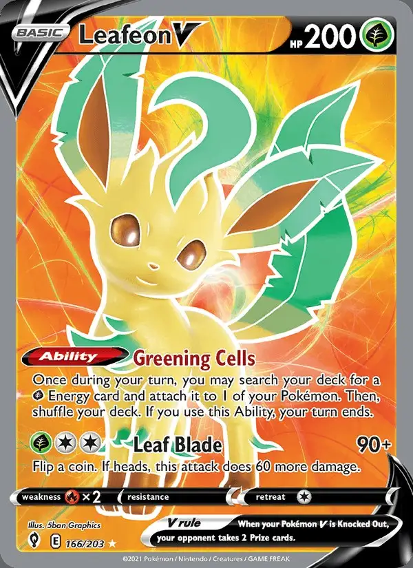 Leafeon V #166 Evolving Skies PSA 10