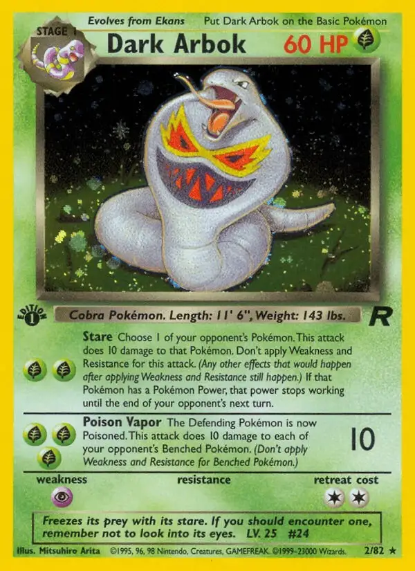 Dark Arbok #2 Team Rocket PSA 10