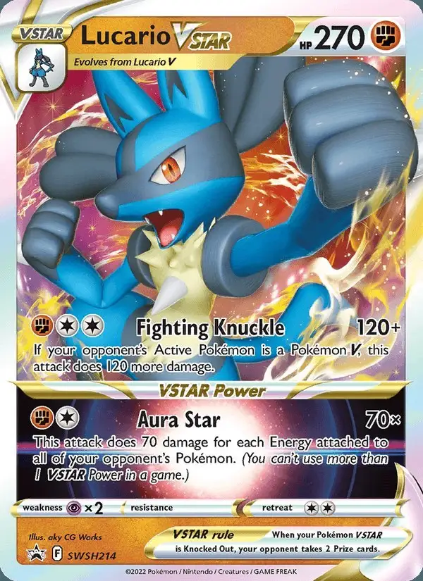 Lucario VSTAR #SWSH214 SWSH Black Star Promos PSA 10