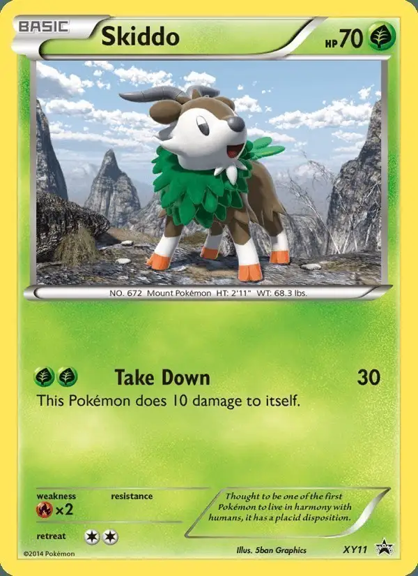 Skiddo #XY11 XY Black Star Promos PSA 10