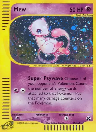 Mew #19 Expedition Base Set PSA 10