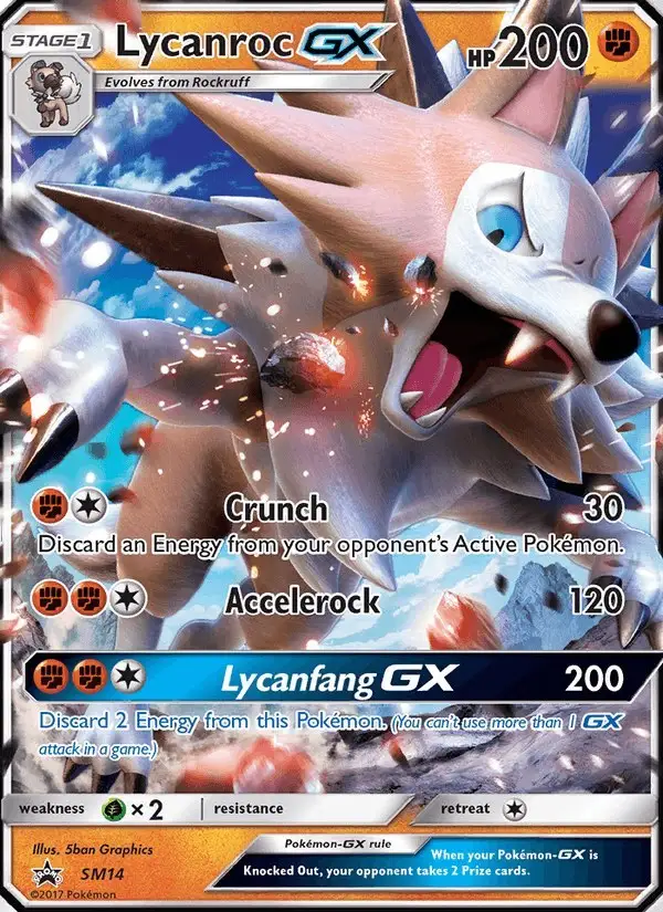 Lycanroc GX #SM14 SM Black Star Promos PSA 10
