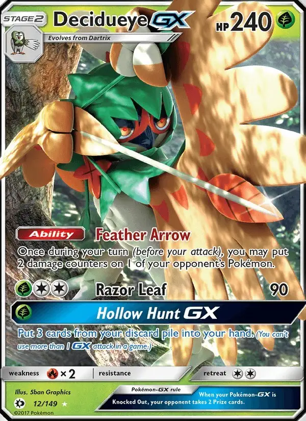 Decidueye GX #12 Sun & Moon PSA 10