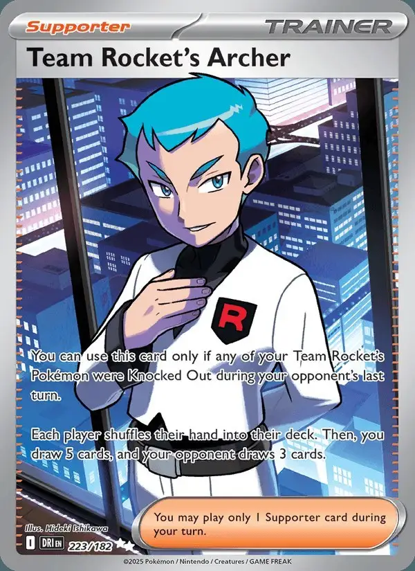 Team Rocket's Archer #223 Destined Rivals PSA 10
