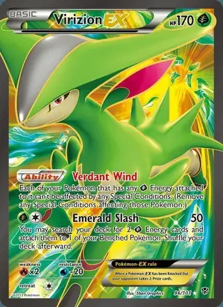 Virizion-EX #96 Plasma Blast PSA 10