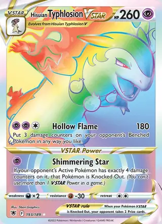 Hisuian Typhlosion VSTAR #193 Astral Radiance PSA 10