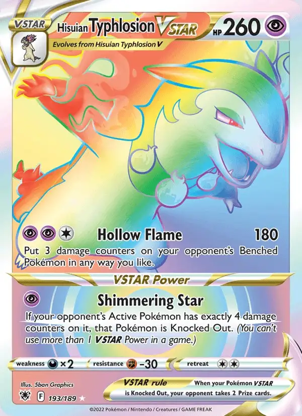 Hisuian Typhlosion VSTAR #193 Astral Radiance PSA 10