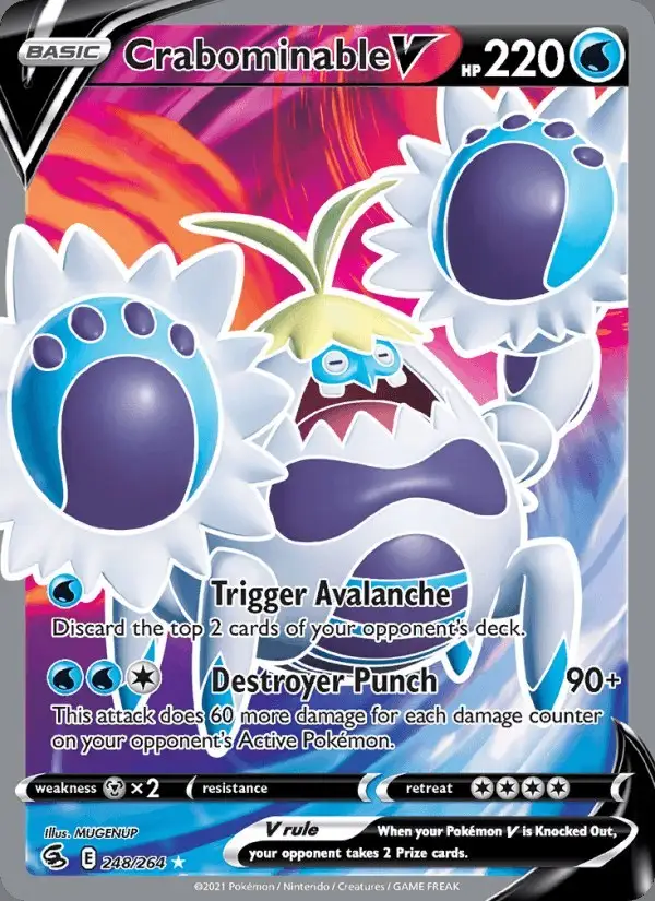 Crabominable V #248 Fusion Strike PSA 10