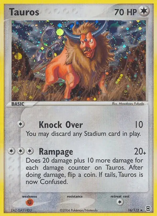 Tauros #16 FireRed & LeafGreen PSA 10