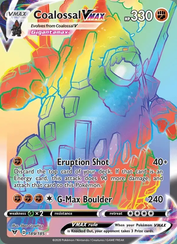 Coalossal VMAX #189 Vivid Voltage PSA 10