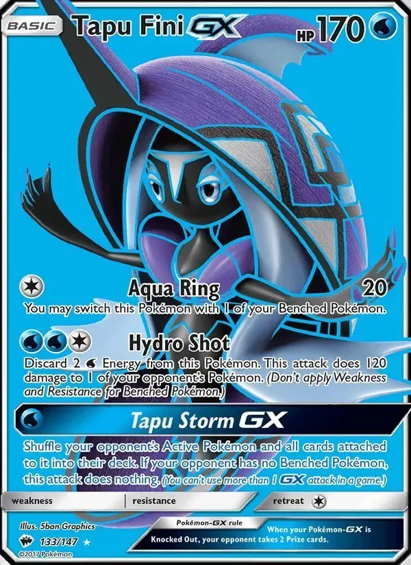Tapu Fini GX #133 Burning Shadows PSA 10