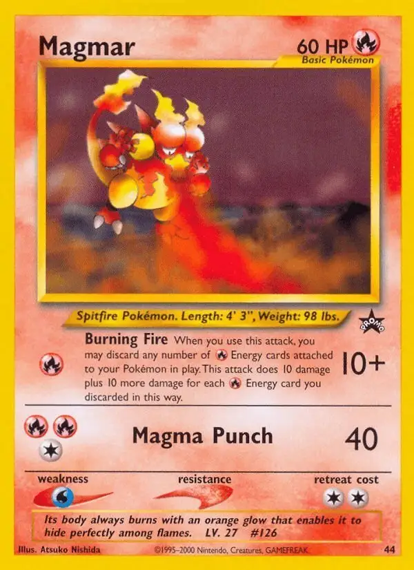 Magmar #44 Wizards Black Star Promos PSA 10