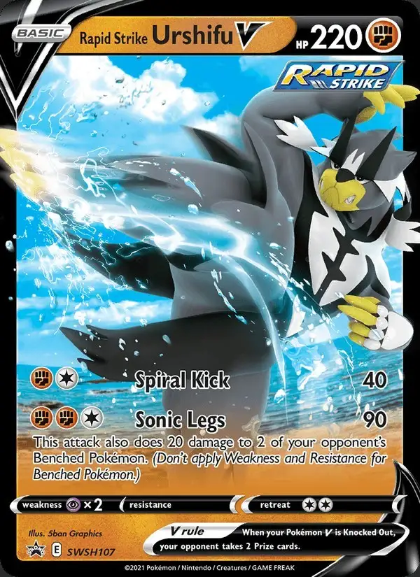 Rapid Strike Urshifu V #SWSH107 SWSH Black Star Promos PSA 10