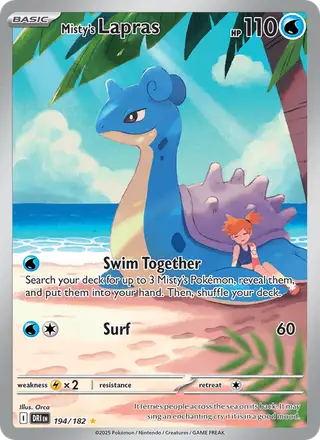 Misty's Lapras #194 Destined Rivals PSA 10