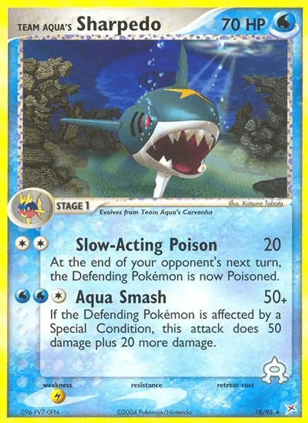 Team Aqua's Sharpedo #18 Team Magma vs Team Aqua PSA 10